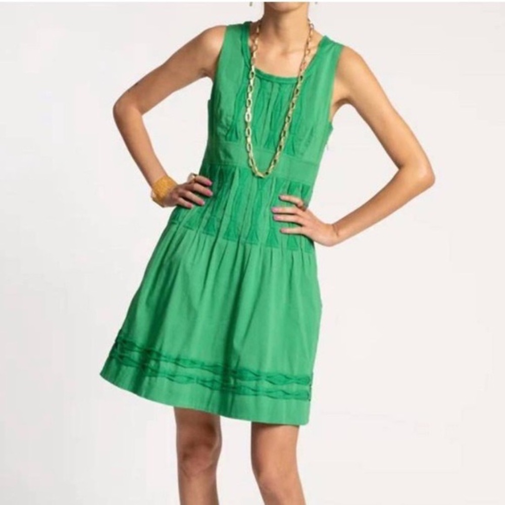 FRANCES VALENTINE ribbon dress green size 14